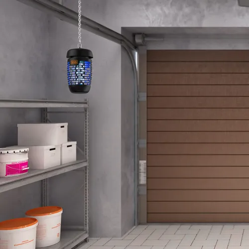 Black+decker - Repelente Eléctrico De Mosquitos, Trampas Para Moscas, Mosquitos Y Polillas Para Interiores Y Exteriores, Captador Y Exterminador De Insectos De 55.7 Metros Cuadrados De Cobertura