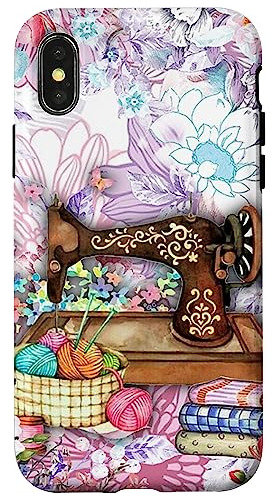 Funda Para Máquina De Coser iPhone X/xs, Flores, Metal, Flor