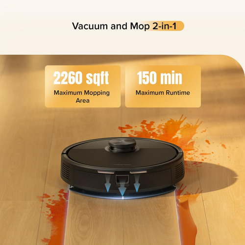 Robot Vacuum And Mop Combo Roborock Q7 M5 10,000pa Black