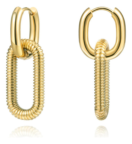 Pendientes De Aro De Oro Grueso Para Mujer, Pendientes De Pe