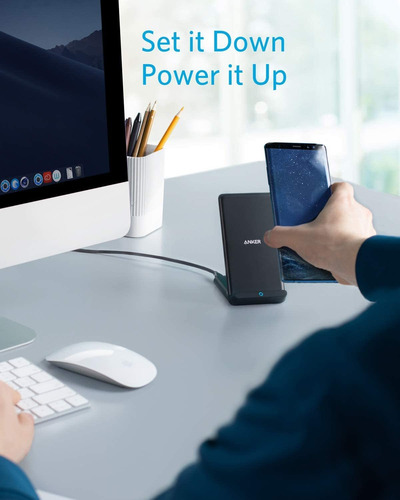 Imagen 4 de 9 de Cargador Inalámbrico Stand Qi Anker Powerwave iPhone Android