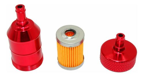 Red Cnc Aluminum Fuel Gas Filter For Honda Foreman Foreman