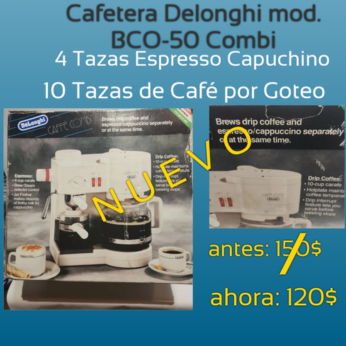 Cafetera Longhi Mod. Bco-50 Combi              Nuevo!