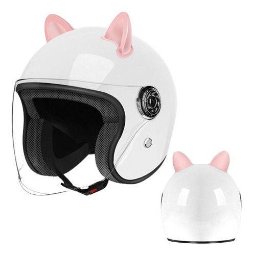 Casco De Moto Con Orejas De Gato