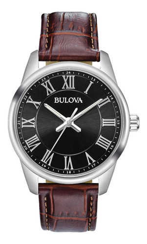 96a221 Reloj Bulova Clásico Cafe/negro