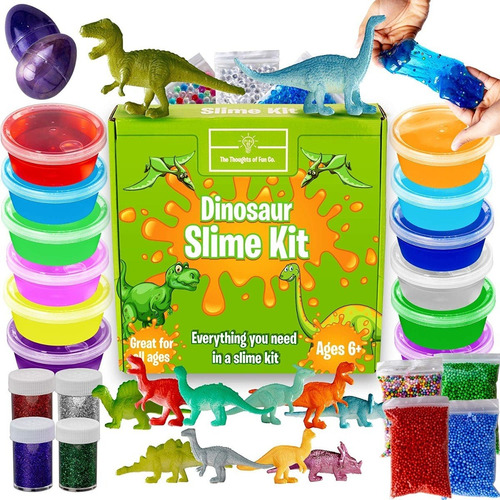 Slime Dinosaurios Escarcha Diferentes Texturas Completo