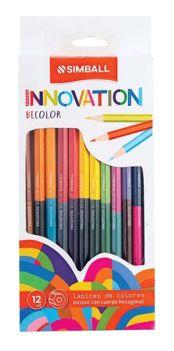 Lápices Bicolores Innovation Largo X 12/24 Simball 