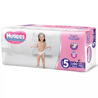 Pañales Huggies UltraConfort Etapa 5 niñas XG