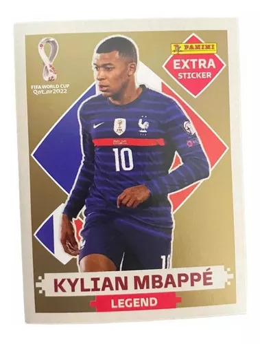 Figurinha Copa do Mundo Qatar Panini KYLIAN MBAPPE Gold Legend