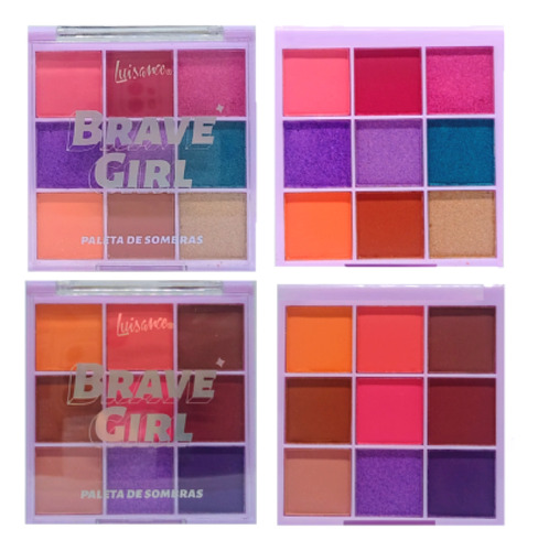 2 Paleta De Sombras Brave Girl L3177 - Kit Luisance