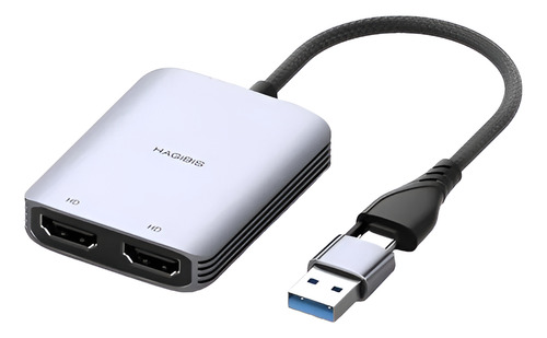 Conversor Usb/usb-c P/ Dual Hdmi P/ M1/m2/m3 Hd10 Hagibis