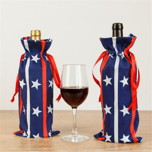 Juego De Botellas De Vino X Día De La Independencia, Bolsa P