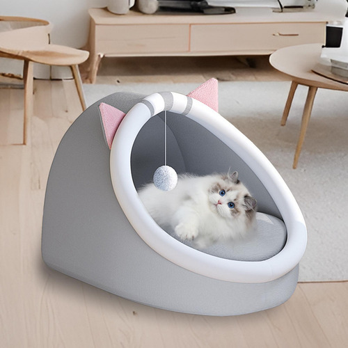 Cama Para Gato, Base Antideslizante, Portátil, Gris M