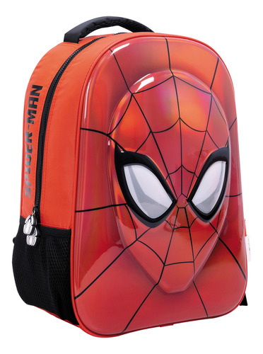 Mochila Wabro Spiderman máscara, modelo 31233, color rojo