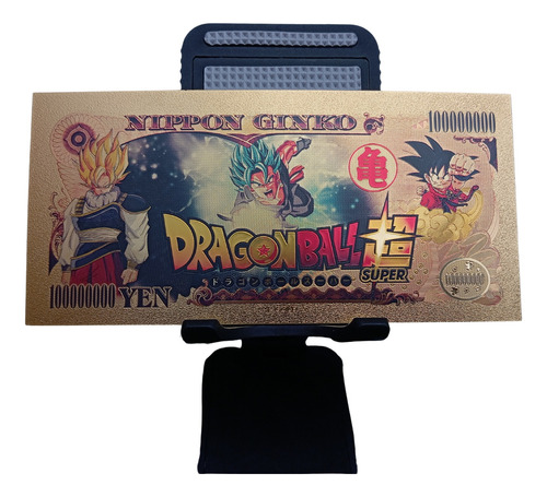 Billete Tarjeta Metalizada De Dragon Ball Z De Colección