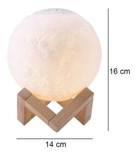 Lámpara Luna 3d, Humidificador Batería Recargable