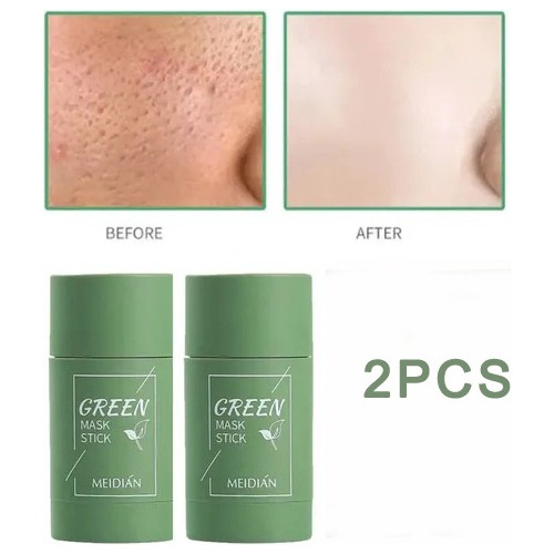 Kit 2 Pcs Beleza Chá Verde Máscara Sólida De Limpeza