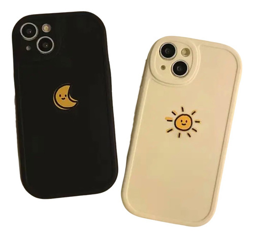 Funda Case Protector Silicona Para iPhone Sol Y Luna
