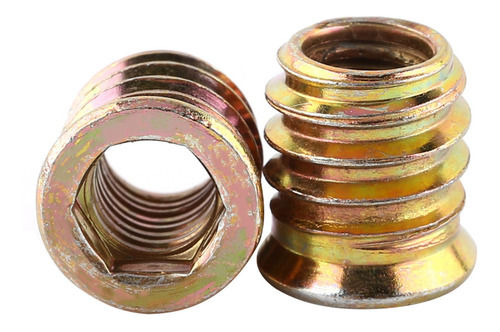Imagen 9 de 10 de Madera Roscada Inserto Tuercas Zinc Acero Al Carbono Muebles