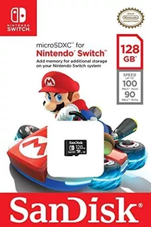 Tarjeta Sandisk 128gb Microsdxc Uhs-i Para Nintendo Switch