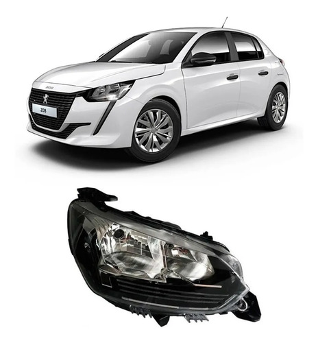 Optica Fiat Peugeot 208 2020 En Adelante, Sin Led Drl