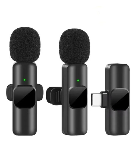 Nuevo Micrófono Lavalier Inalámbrico Portátil Con Dos Micróf