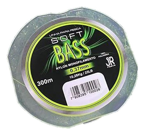 Linha Monofilamento Soft Bass 0,40mm / 300mt - Jrpesca Cor Amarelo