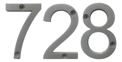 3d Números Para Oficinas, Mxdgu-728, Número 728,  17.7cm Alt