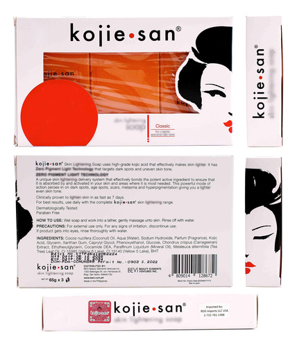 Sabonete Kojie San, Clareador Facial E Corporal Com Ácido Kó