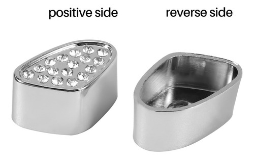Funda Decorativa De Cristal Plateado Brillante Para Asiento