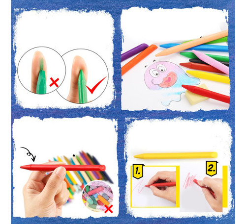 Crayones De Plástico Crayones Para Estudiantes Borrables