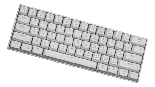 Teclado 60 Gk61 Sk61 Ventanas De Oficina Led Blanco