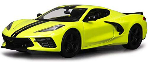 2020 Chevy Corvette Stingray Z51 Coupe Amarillo Con Rayas Ne