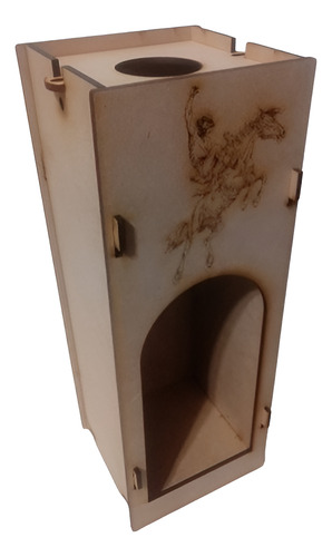 Caja Porta Vino Fibrofacil 10x28 Cm Alto Morema Trece