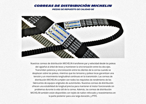 Correa De Tiempo Michelin Chevrolet Optra Tapa Amarilla