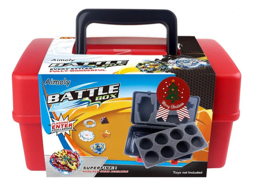 Beyblade Battle Box Aimoly Lonchera De Beyblades Color Rojo
