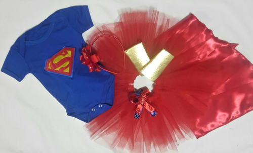 Disfraz Disfraces Niña Supergirl Superchica Bodie Tutu Bebe