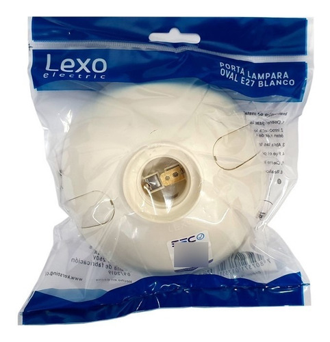 Porta Lamparas Oval Lexo E-27 Envasado Bl Lexo