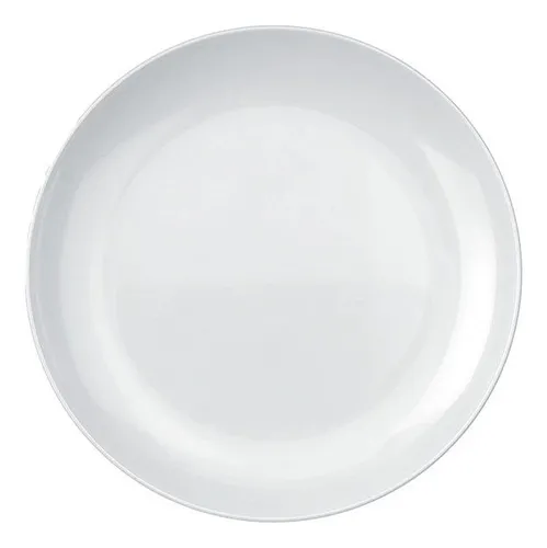 Plato de vidrio templado blanco sale