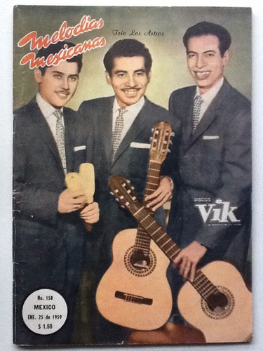 Cancionero Melodías Mexicanas Num.158 Trío Los Astros 1959