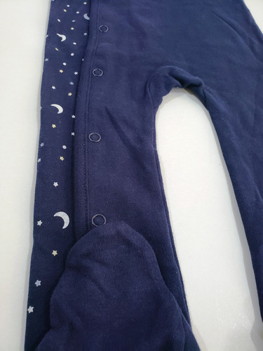 Mameluco Pijama Bebe Niño, 12 Meses Azul Nuevo 100% Algodón