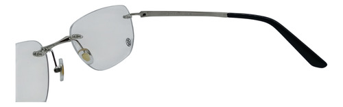 Lente Cartier 3pzs Color Plata Con Negro Ct0512-c3 Plateado