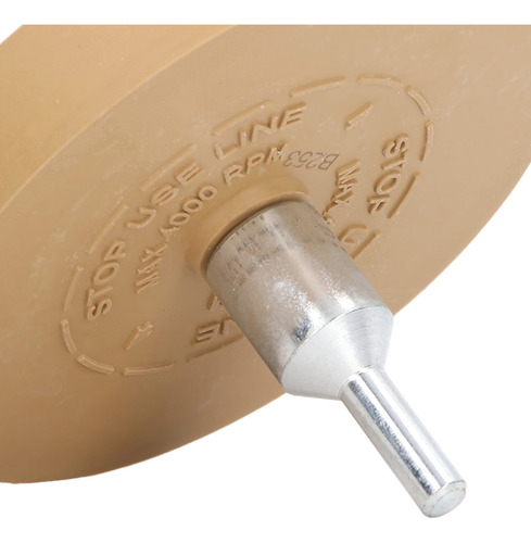 Pneumatic Adhesive Remover 3.5in Rubber Eraser Wheel For