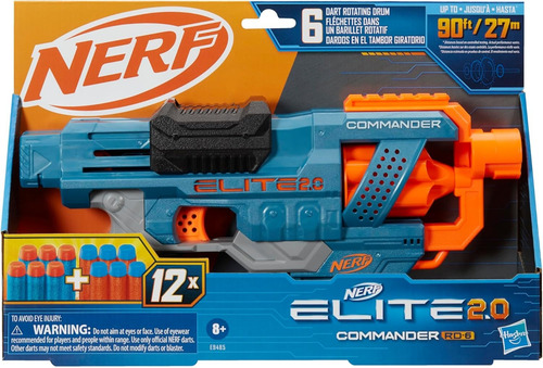 Lanzador Nerf Elite 2.0 Commander Rd 6 ,con 12 Dardos
