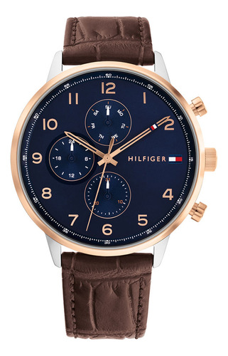 Reloj Tommy Hilfiger de cuero marrón para hombre 1791987