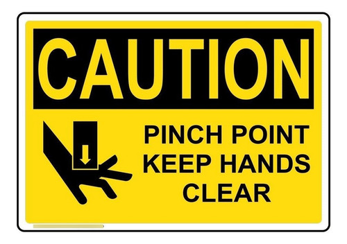 Compliancesigns Precaution Pinch Point Keep Hands Clear Osha