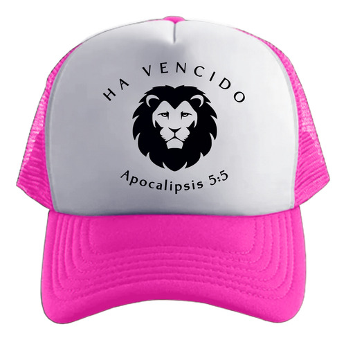 Ha Vencido Apocalipsis 5:5 Gorra Cristiana Friki Tu Eres Rosa Chicle Talle Único Regulable Ha Vencido Apocalipsis 5 5