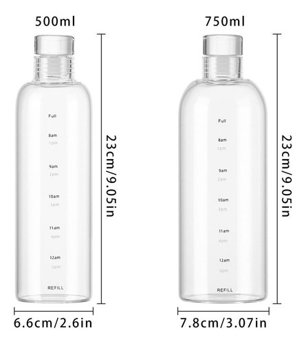 Y Botella Para Agua Fabricada En Vidrio Templado 750 Mlmucha