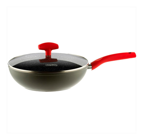 Sartén Wok Vulcano Mageflón Con Tapa 28cm