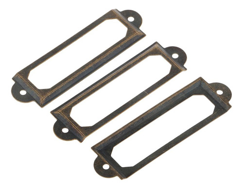 3 X 20 Unidades Sujetadores Portatarjetas De Metal Bronce